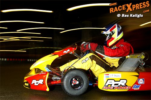 Jean Pierre Wouters met 125cc Schakelkart in Traxx